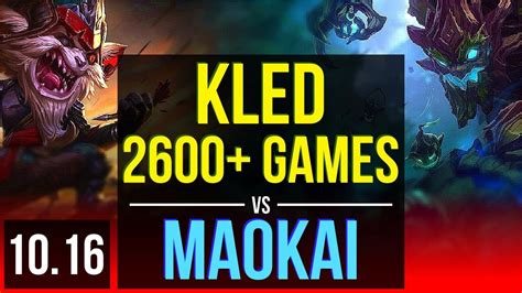 Kled Vs Maokai Top M Mastery Points Games Kda Kr