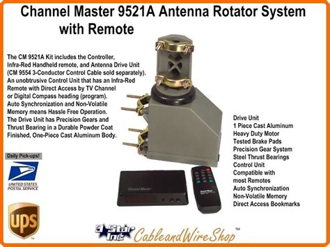 Channel Master 9521a Antenna Rotator System With Remote