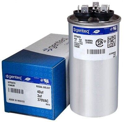 Uf Vac Genteq Ge Capacitor Dual Mfd Run Round C R