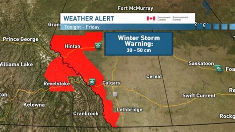 Winter Storm Snowfall Warnings Issued In Southern Alberta Cbc News