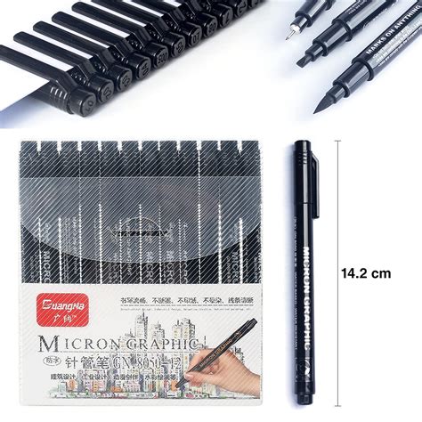 Black Fineliner Pens Pack Fineliners Technical Drawing Pens Micro