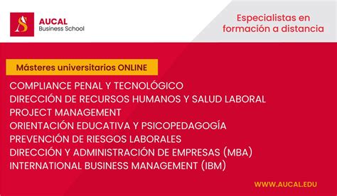 AUCAL Business School on Twitter Nuestros Másteres Universitarios