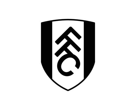 Fc Fulham Club Logo Black And White Symbol Premier League Football