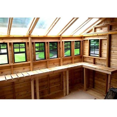 Outdoor Living Today Sunshed 8 ft. x 12 ft. Western Red Cedar Garden Shed SSGS812 - The Home ...