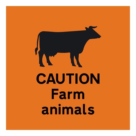 Caution Farm Animals Farm Safety Sign Pittman