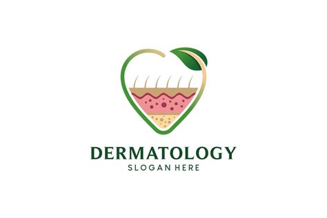 Dermatology Logo Design With Concept Of Soft Skin In Creative Love