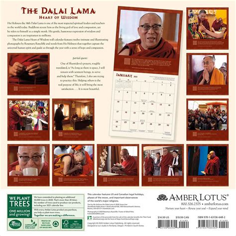 Dalai Lama 2016 Calendar Heart Of Wisdom