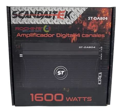 Amplificador Fuente Nano Digital Scandaltek 4 Canales 1600w Envío gratis