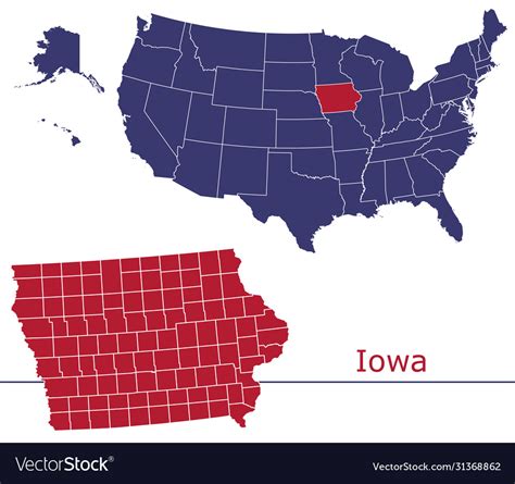 Iowa Map Of Counties With Names United States Map | Images and Photos finder