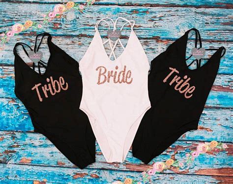 Bride Tribe Bathing Suits Honeymoon Swimwear Swimsuit Etsy Bride