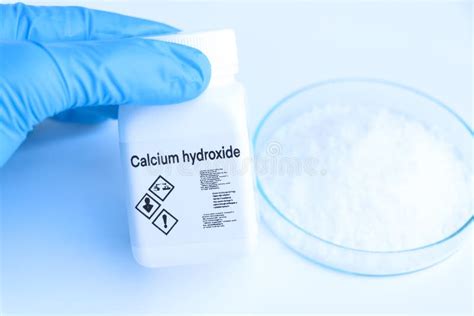 Calcium Hydroxide In Bottle Chemical In The Laboratory And Industry