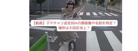 【動画】ママチャリ逆走bbaの顔画像や名前を特定？場所は大田区池上？