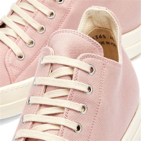 Rick Owens Drkshdw Womens Low Sneakers In Faded Pink Rick Owens Drkshdw