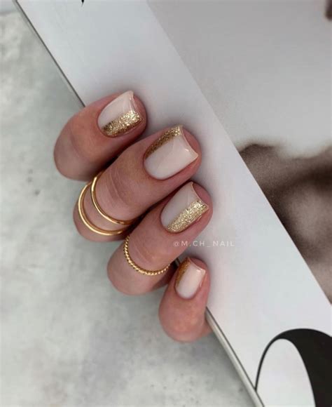 41 Best Spring Nails For 2022 Glitter And Nude Nail Design