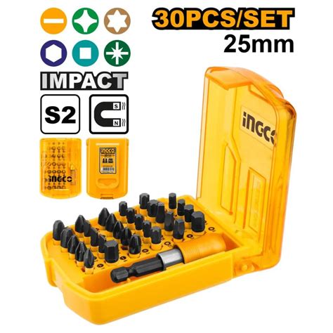 INGCO 30 Pieces Impact Screwdriver Bits Set Mega Paints And