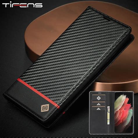 Funda de cuero con imán para Samsung Galaxy carcasa con tapa para