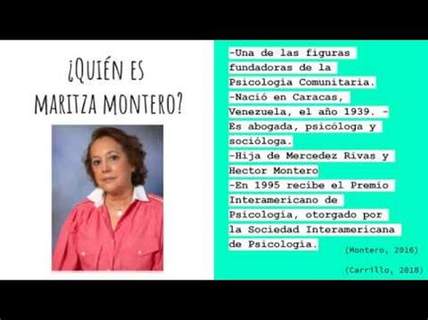 Psicolog A Comunitaria Maritza Montero Youtube