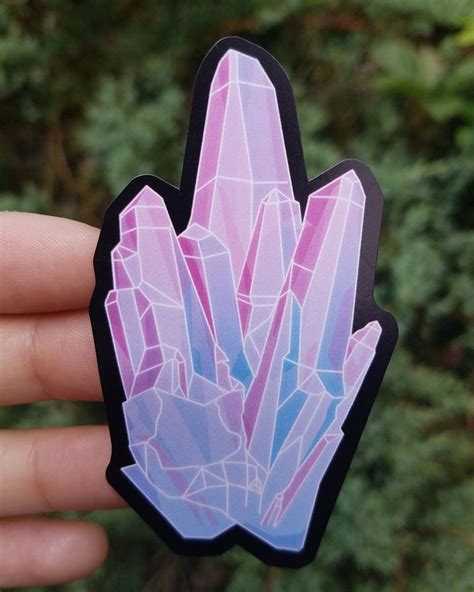 Crystal Cluster Vinyl Sticker In Stickers Tumblr Stickers