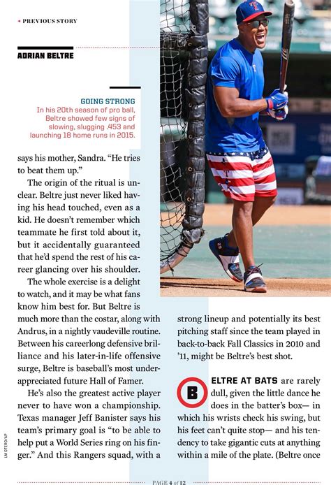 adrian beltre article   sports illustrated  mlb preview issue