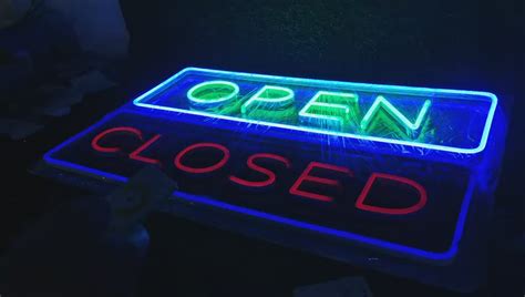 Open and Close Animated Neon Sign – Vibe Neon Signs