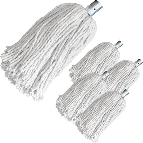 Pack Of 2 Industrial Mop Heads Replacement PY 12 Pure Yarn Cotton Mop