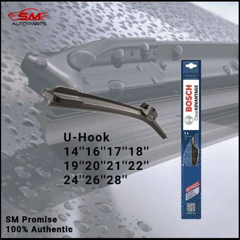 Bosch Clear Advantage Soft Wiper Blade Bca Compatible With All U Hook Type Shopee Malaysia