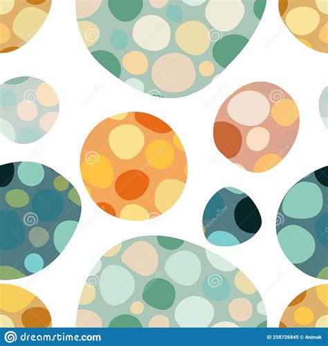 Colored Circle Seamless Pattern Vector Stock Vector Illustration Of