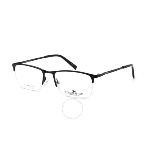 Chesterfield Men S Black Rectangular Eyeglass Frames Ch89300030055 716736395395 Eyeglasses