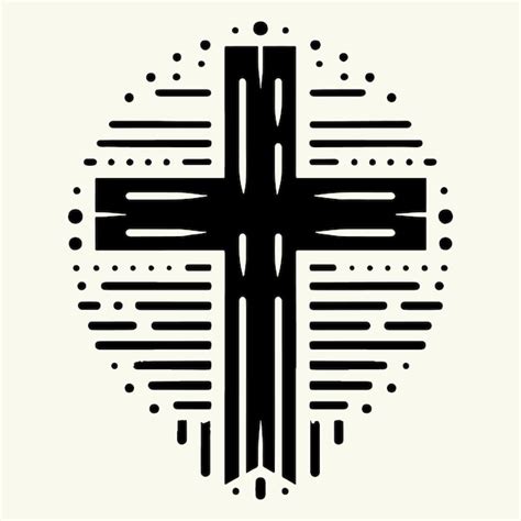 Christians Cross Silhouette Vector Illustration Premium Ai Generated