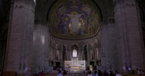 Inside Sacre Coeur Church - Cathedral In... | Stock Video | Pond5