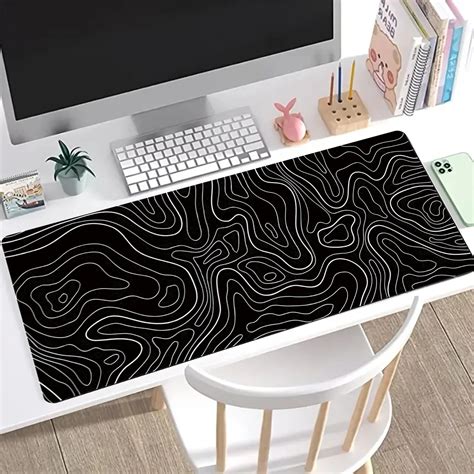 pcs gaming mouse pad large keyboard pad      topographic