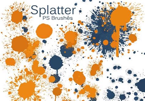 Color Splatter Ps Brushes Abr Vol Free Photoshop Brushes At