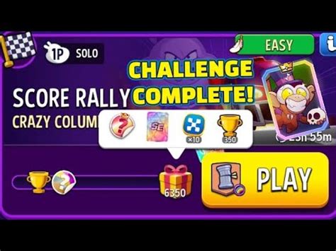 Crazy Columns Plus Rainbow Score Rally Solo Challenge Score 6350