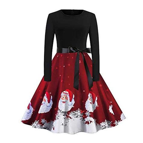 Riou Weihnachten Ballkleider Lang Prinzessin Damen Partykleider Elegant