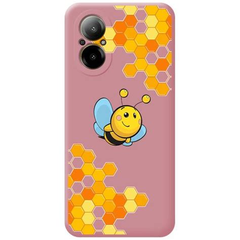 Funda Silicona Líquida Rosa Para Realme C67 4g Diseño Abeja Dibujos con