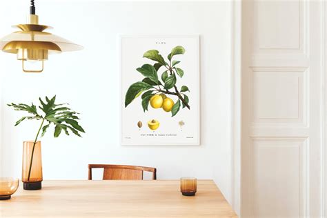 Plum Art Plum Art Print Plum Wall Art Fruit Art Yellow Etsy