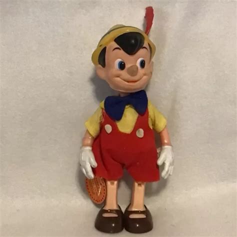 VINTAGE 60S R DAKIN Walt Disney Pinocchio Figure 8 Original Hand Tag