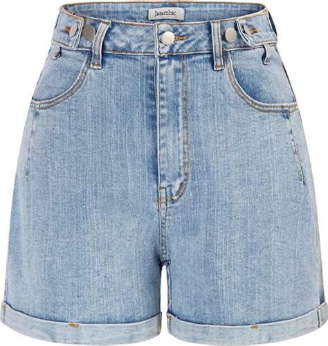 high waisted denim shorts