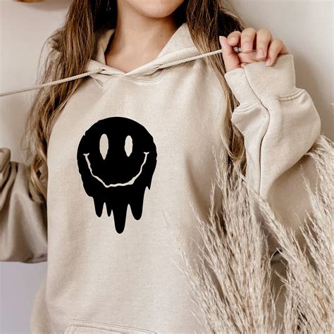 Melting Smiley Face Hoodie Melted Smiley Face Hoodies Smiley Face