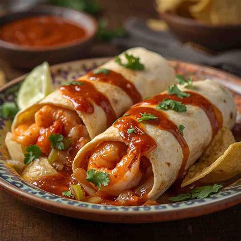 Shrimp Burritos With Chipotle Sauce