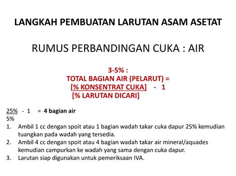 Rumus Perbandingan Cuka Airpptx