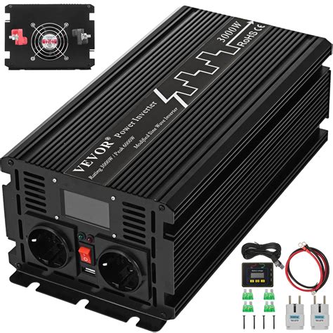 Inversor De Onda Sinusoidal Modificada Con Lcd W W V Dc A