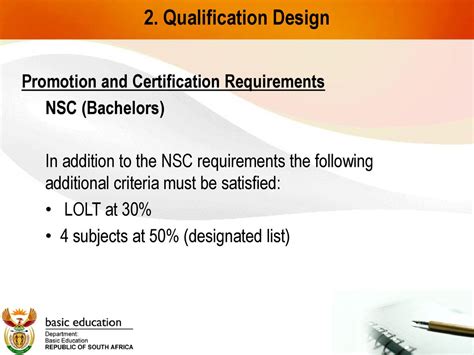 Portfolio Committee On Basic Education The National Senior Certificate