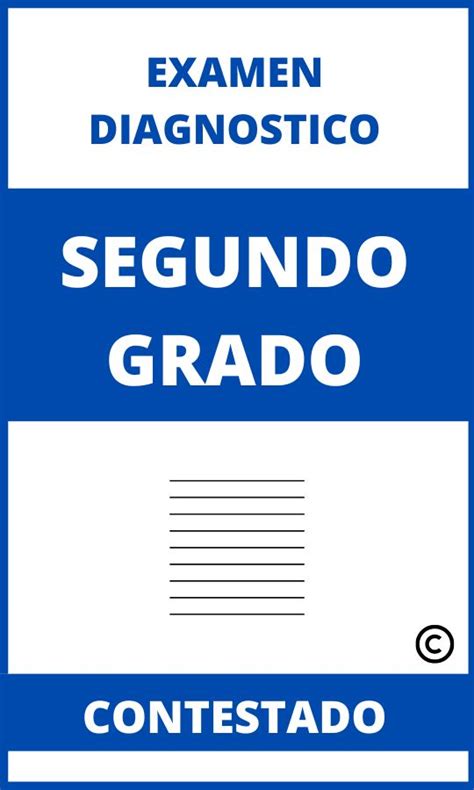 Examen Diagnostico Segundo Grado Contestado Respuestas