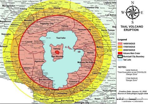 Taal Volcano Eruption Map