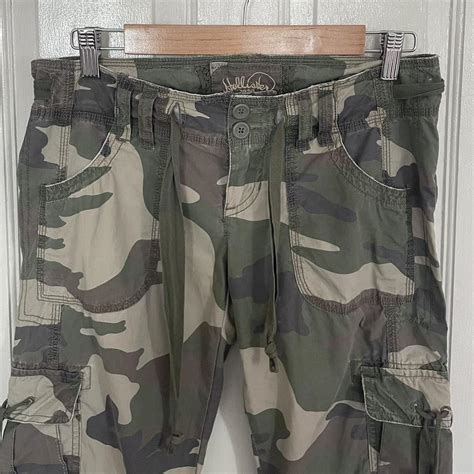 Early 2000s Hollister Camo Cargo Pants Size Small Depop