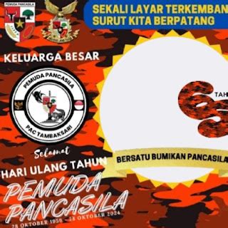 twibbon hut   pemuda pancasila  gaul ngerayain hari jadi pp