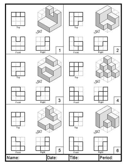 Orthographic Projection Practice One In 2024 Orthographic Projection