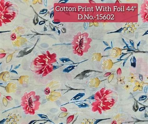 Premium Cotton Printed Fabric With Foil At Rs Meter Printed