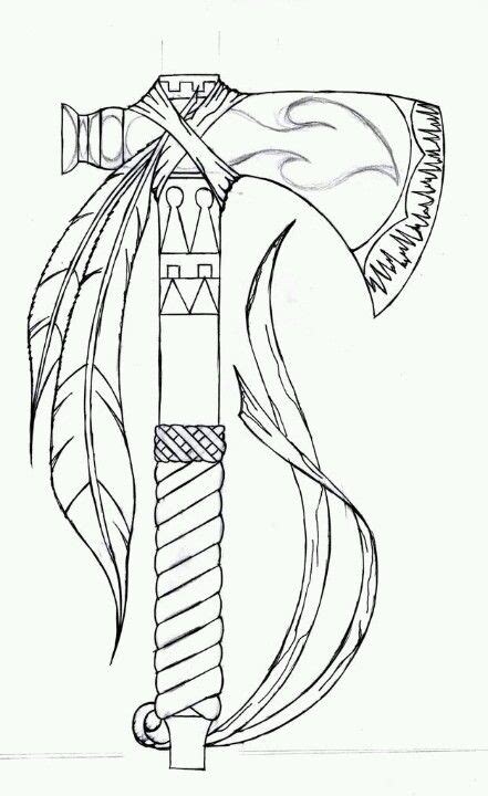 Native American Hatchet Tattoos